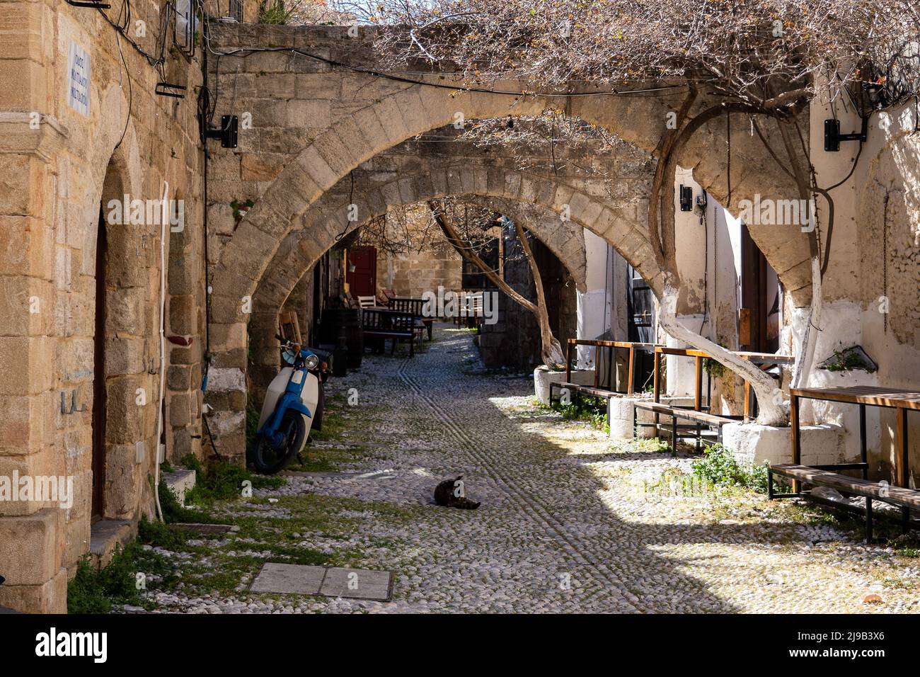 Chemin des dieux à Rhodes Grèce .Une attraction touristique Banque D'Images