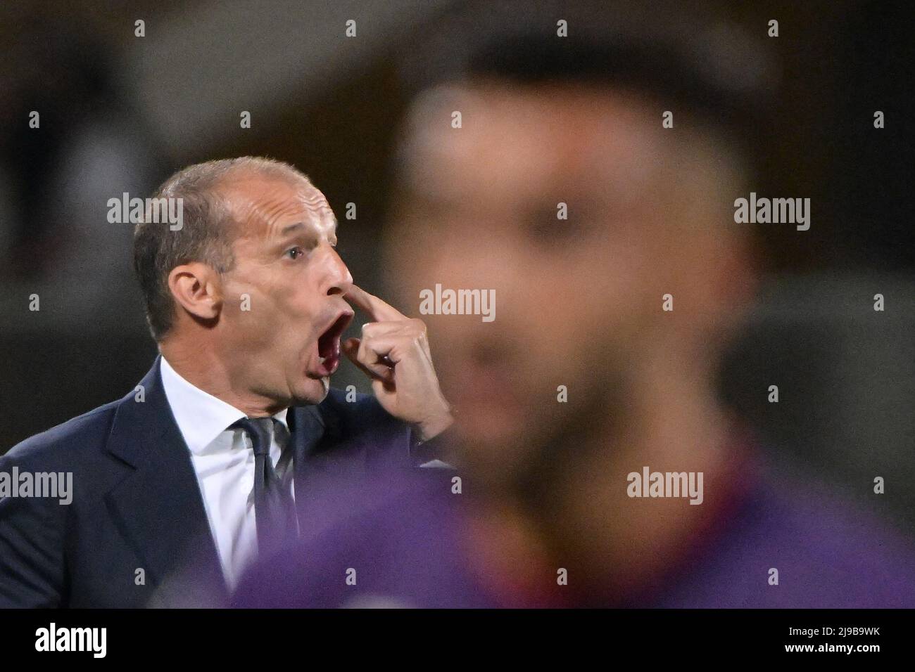 Foto Alfredo Falcone / LaPresse21/05/2022 Firenze, ItaliaSport CalcioFiorentina-Juventus - Campionato di Calcio Serie A 2021/2022 - Stadio Artemio Franchi di FirenzeNella foto: massimiliano allégriPhoto Alfredo Falcone / LaPresse21/05/2022 Florence, ItalySport Soccerentina-Juvento - Championnat d'Italie de football Artemi - championnat d'allegiano - championnat d'Italie de football de la Ligue de floriano Maschio 2021/2022 Banque D'Images