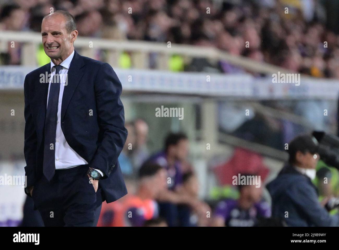 Foto Alfredo Falcone / LaPresse21/05/2022 Firenze, ItaliaSport CalcioFiorentina-Juventus - Campionato di Calcio Serie A 2021/2022 - Stadio Artemio Franchi di FirenzeNella foto: massimiliano allégriPhoto Alfredo Falcone / LaPresse21/05/2022 Florence, ItalySport Soccerentina-Juvento - Championnat d'Italie de football Artemi - championnat d'allegiano - championnat d'Italie de football de la Ligue de floriano Maschio 2021/2022 Banque D'Images