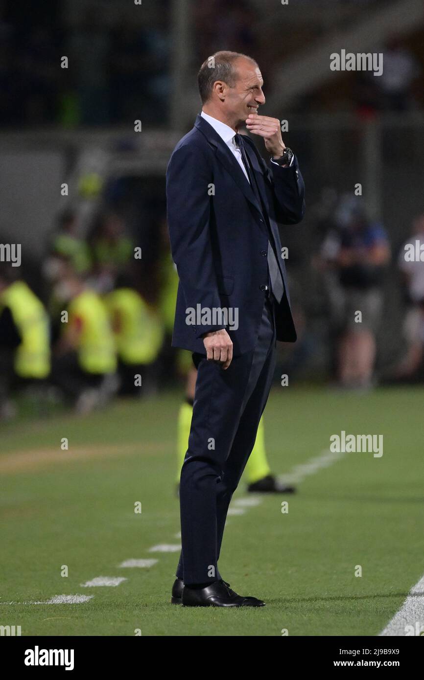 Foto Alfredo Falcone / LaPresse21/05/2022 Firenze, ItaliaSport CalcioFiorentina-Juventus - Campionato di Calcio Serie A 2021/2022 - Stadio Artemio Franchi di FirenzeNella foto: massimiliano allégriPhoto Alfredo Falcone / LaPresse21/05/2022 Florence, ItalySport Soccerentina-Juvento - Championnat d'Italie de football Artemi - championnat d'allegiano - championnat d'Italie de football de la Ligue de floriano Maschio 2021/2022 Banque D'Images