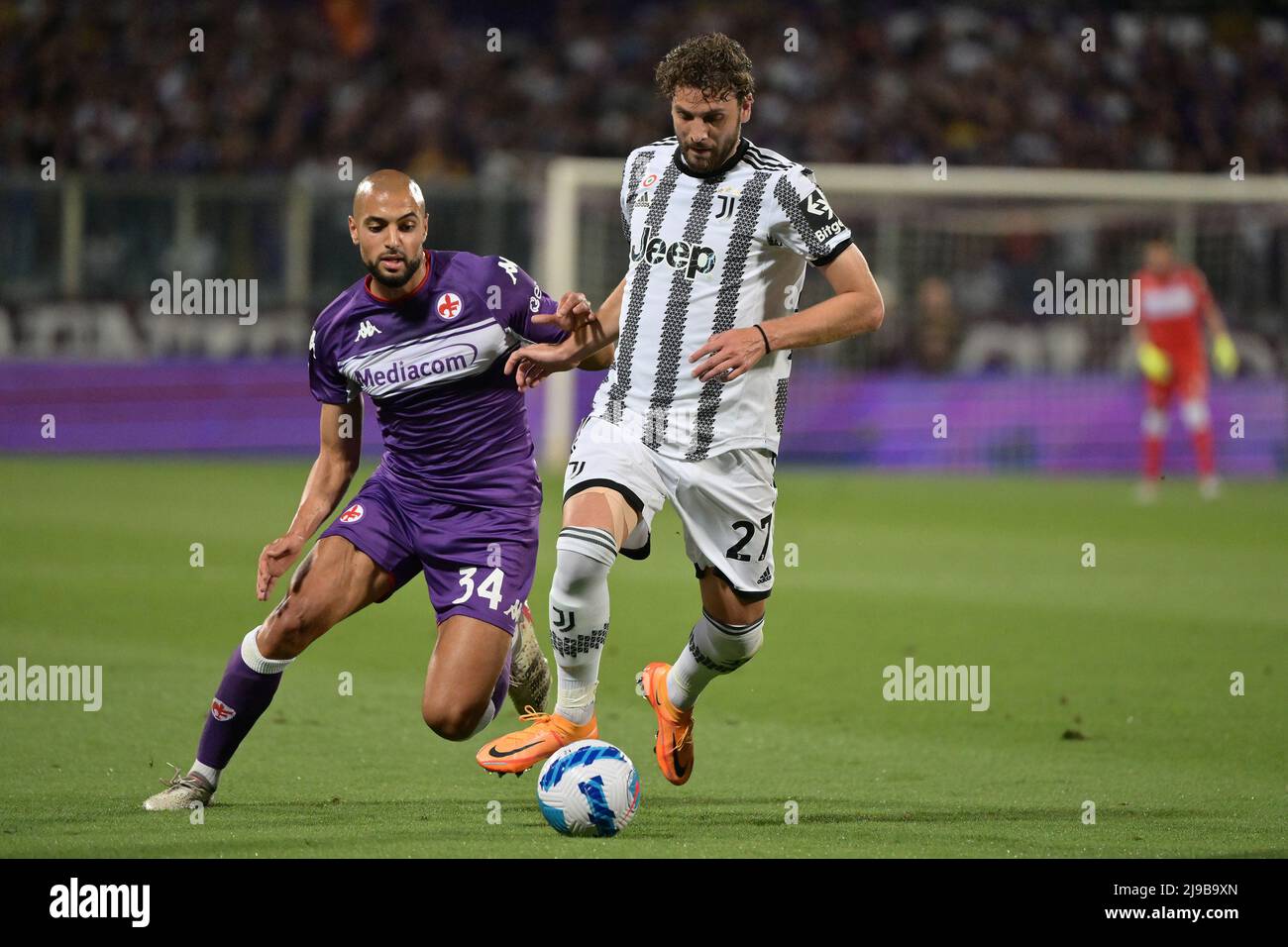 Foto Alfredo Falcone / LaPresse21/05/2022 Firenze, ItaliaSport CalcioFiorentina-Juventus - Campionato di Calcio Serie A 2021/2022 2021/2022 - Stadio Artemio Franchi di FirenzeNella foto: manuel locatelliPhotoco Alfredo Falcone / LaPresse21/05/2022 Florence, ItalySport Fiorentina-Juventus - Championnat d'Italie de football de Florence - championnat d'Italie de football de Florence - florence - floriano - stade de football de Franchi Banque D'Images