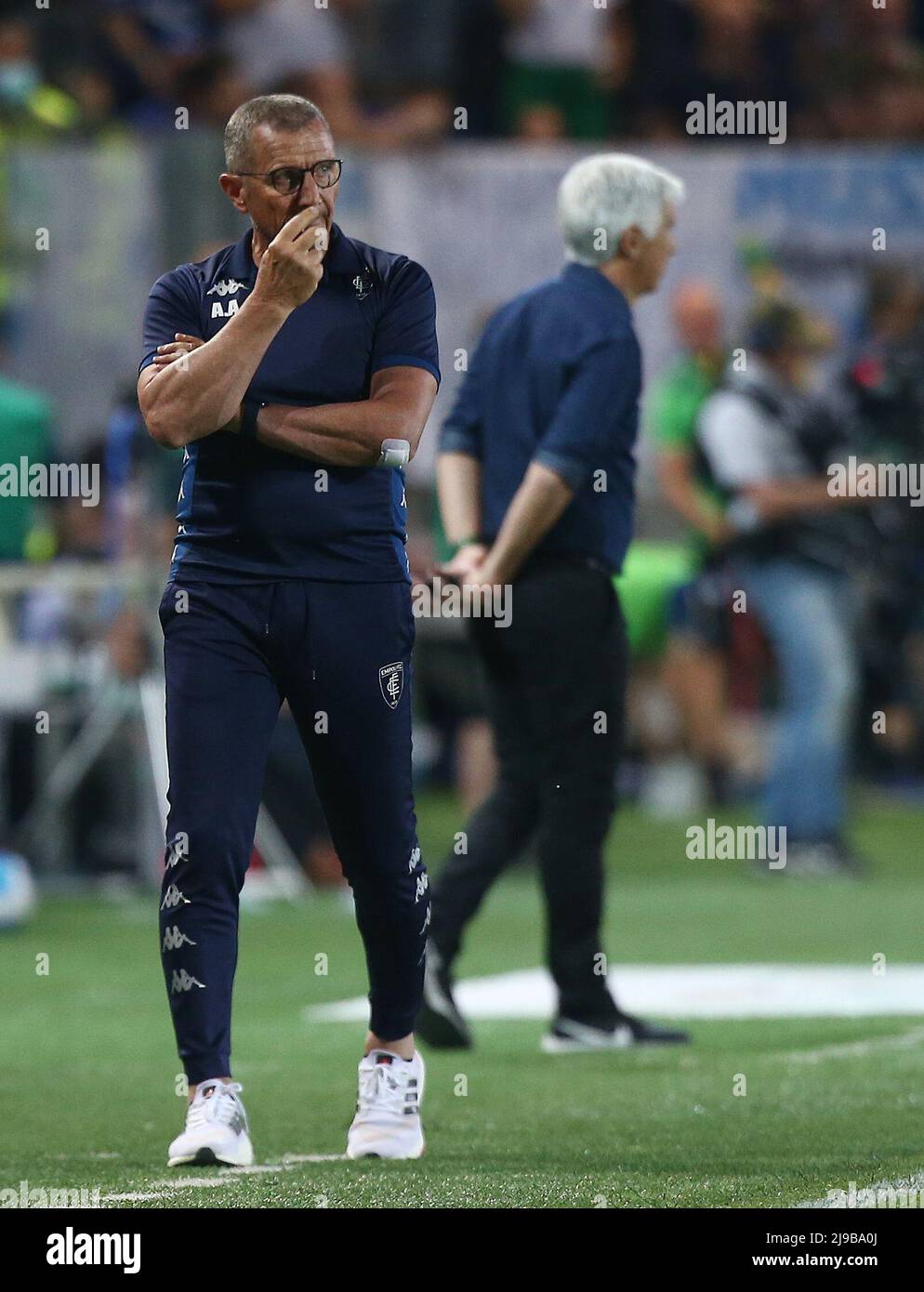 Foto Spada/Lapresse 21 maggio 2022 - Bergame , Italia Sport, Calcio Atalanta vs Empoli - Campionato italiano di calcio Serie A TIM 2021/2022 - Stadio Gewiss Nella foto: Aurelio Andreazzoli (FC Empoli); Photo Spada/Lapresse Mai 21 , 2022 - Bergame ,Italie Sport, Soccer Atalanta vs Empoli - Italien Serie A football Championship 2021/2022 - Gewiss Stadium dans la photo: Aurelio Andreazzoli (FC Empoli); Banque D'Images
