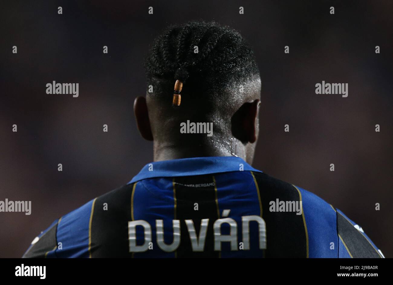 Foto Spada/Lapresse 21 maggio 2022 - Bergame , Italia Sport, Calcio Atalanta vs Empoli - Campionato italiano di calcio Serie A TIM 2021/2022 - Stadio Gewiss Nella foto: Duvan Zapata (Atalanta BC); Photo Spada/Lapresse Mai 21 , 2022 - Bergame ,Italie Sport, Soccer Atalanta vs Empoli - Italien Serie A football Championship 2021/2022 - Gewiss Stadium dans la photo: Duvan Zapata (Atalanta BC); Banque D'Images