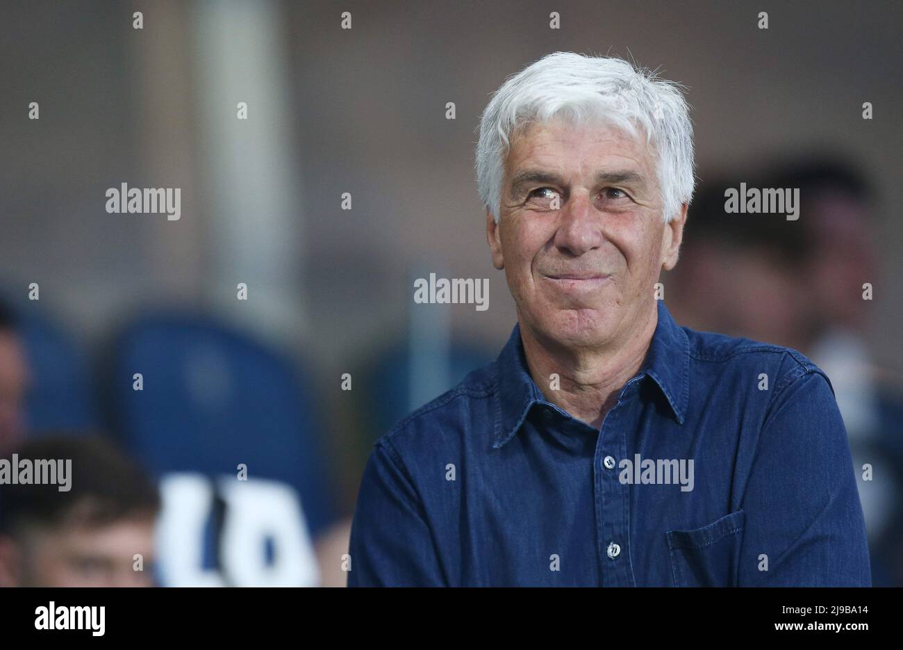 Foto Spada/Lapresse 21 maggio 2022 - Bergame , Italia Sport, Calcio Atalanta vs Empoli - Campionato italiano di calcio Serie A TIM 2021/2022 - Stadio Gewiss Nella foto: GIAN Piero Gasperini (Atalanta BC); Photo Spada/Lapresse Mai 21 , 2022 - Bergame ,Italie Sport, Soccer Atalanta vs Empoli - Italien Serie A football Championship 2021/2022 - Gewiss Stadium dans la photo: GIAN Piero Gasperini (Atalanta BC); Banque D'Images