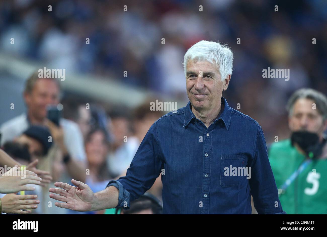 Foto Spada/Lapresse 21 maggio 2022 - Bergame , Italia Sport, Calcio Atalanta vs Empoli - Campionato italiano di calcio Serie A TIM 2021/2022 - Stadio Gewiss Nella foto: GIAN Piero Gasperini (Atalanta BC); Photo Spada/Lapresse Mai 21 , 2022 - Bergame ,Italie Sport, Soccer Atalanta vs Empoli - Italien Serie A football Championship 2021/2022 - Gewiss Stadium dans la photo: GIAN Piero Gasperini (Atalanta BC); Banque D'Images