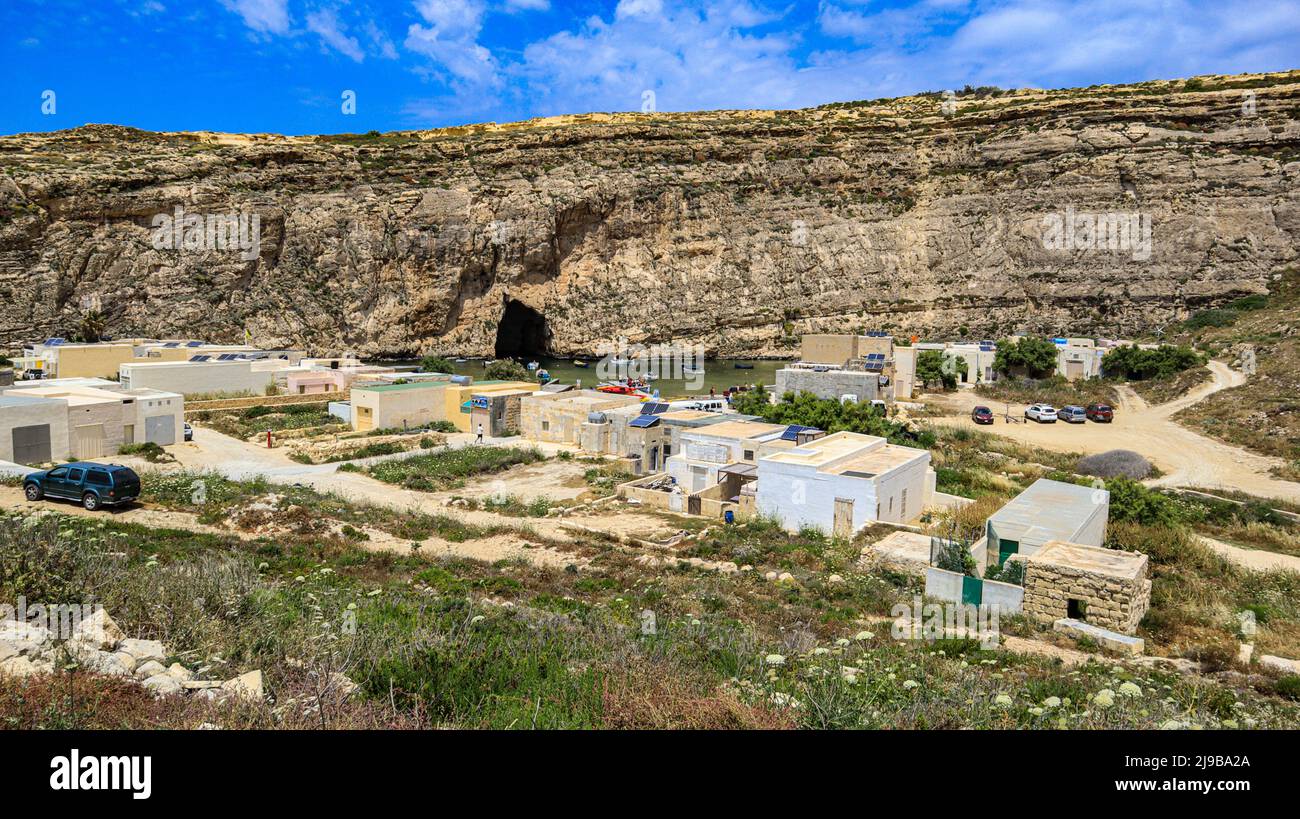 La mer intérieure, Dweijra, Gozo. Banque D'Images