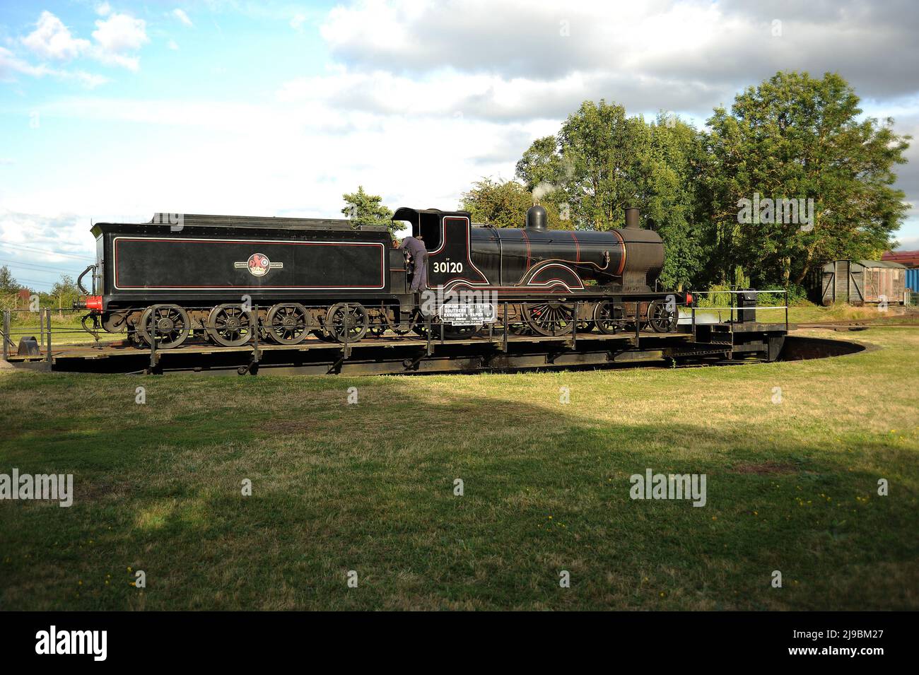 '30120' (fonctionnant comme '30289') sur la plaque tournante au centre ferroviaire de Didcot. Banque D'Images