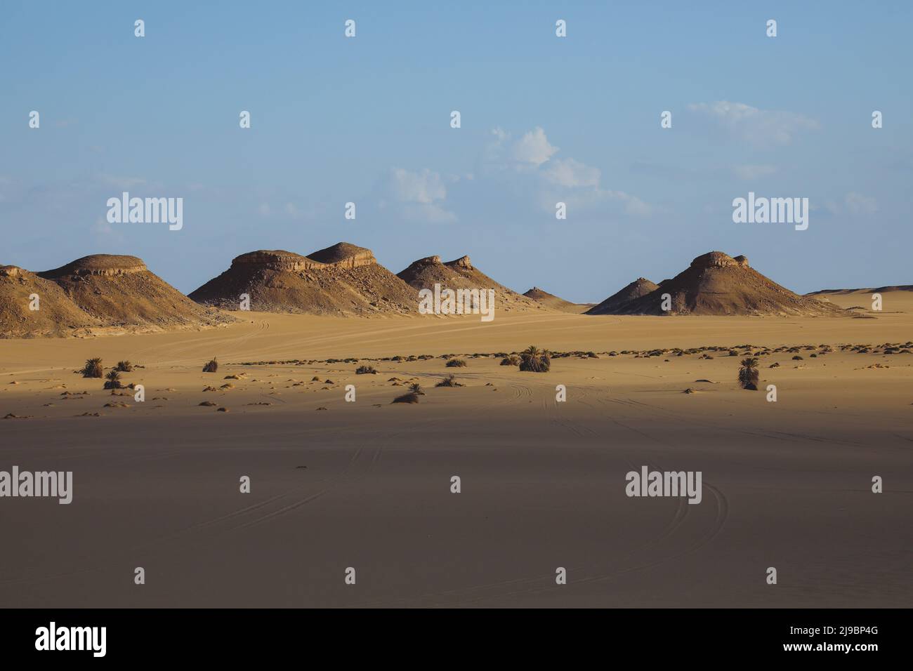 Vue sur le paysage de la zone protégée du désert blanc dans l'oasis de Farafra, Égypte Banque D'Images