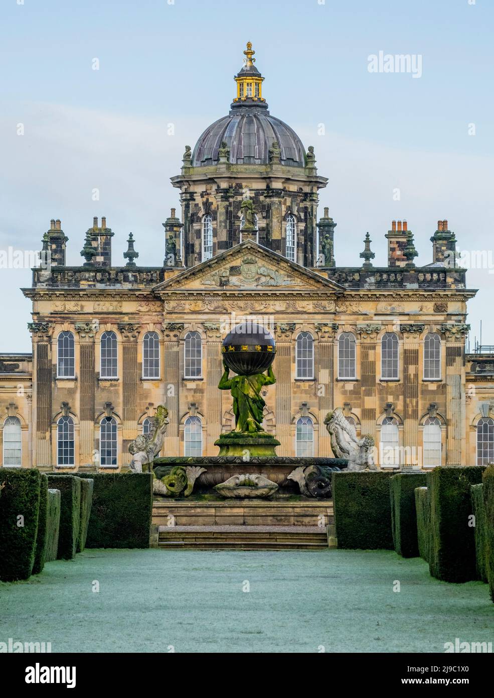 Vue depuis le jardin de Castle Howard à York. Banque D'Images