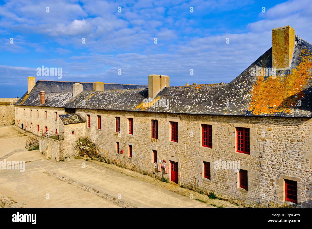 France, Morbihan (56), Port-Louis, la citadelle de Port-Louis réaménagée par Vauban à l'entrée du port de Lorient, musée de la Compagnie des Banque D'Images