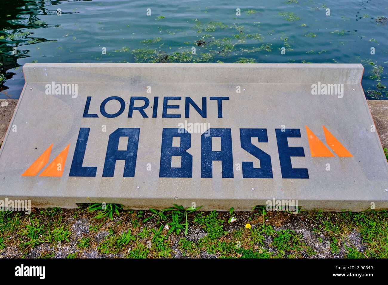 France, Morbihan, le port de Lorient, Lorient, Lorient la base, Keroman, ancienne base sous-marine construite par les Allemands pendant la Seconde Guerre mondiale Banque D'Images