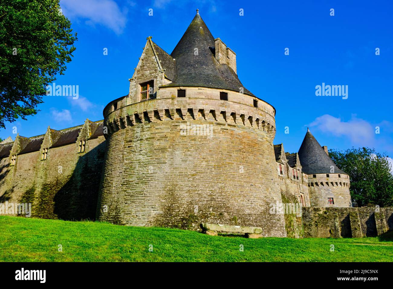 France, Morbihan, Pontivy, le château de Rohan datant des 15th et 16th siècles Banque D'Images