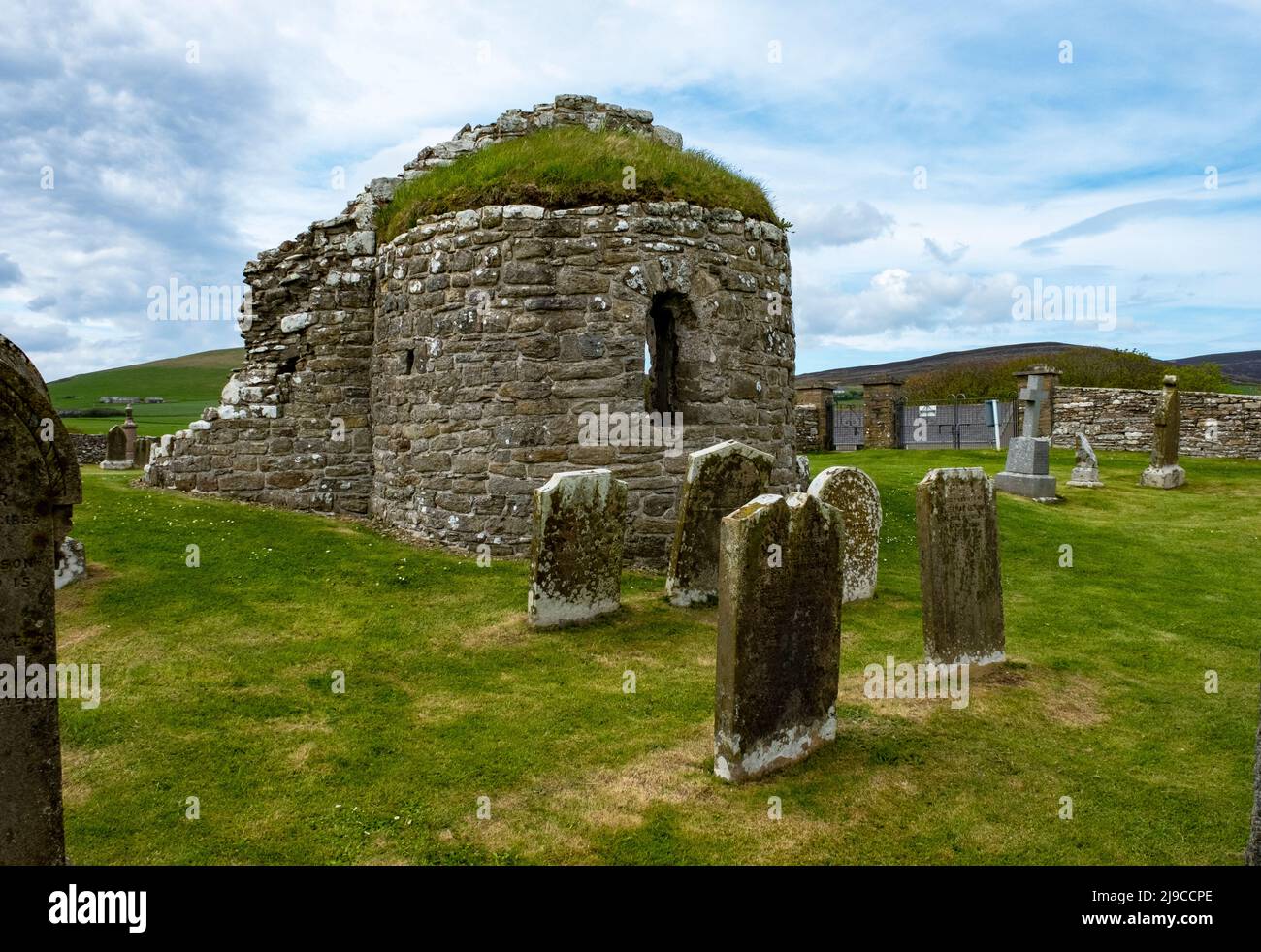 L'église Ronde de St Nicolas à Earl's Bu, près de Orphir. La partie continentale des Orcades, Ecosse, Royaume-Uni Banque D'Images