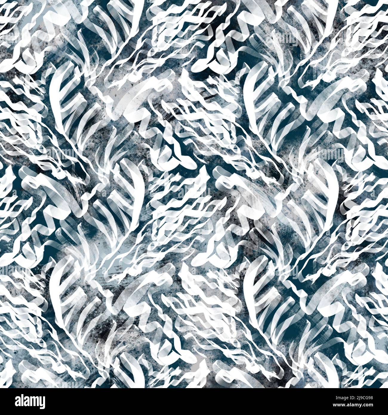 Motif de surface sans couture abstrait bleu marine et blanc sans couture pour l'impression Banque D'Images