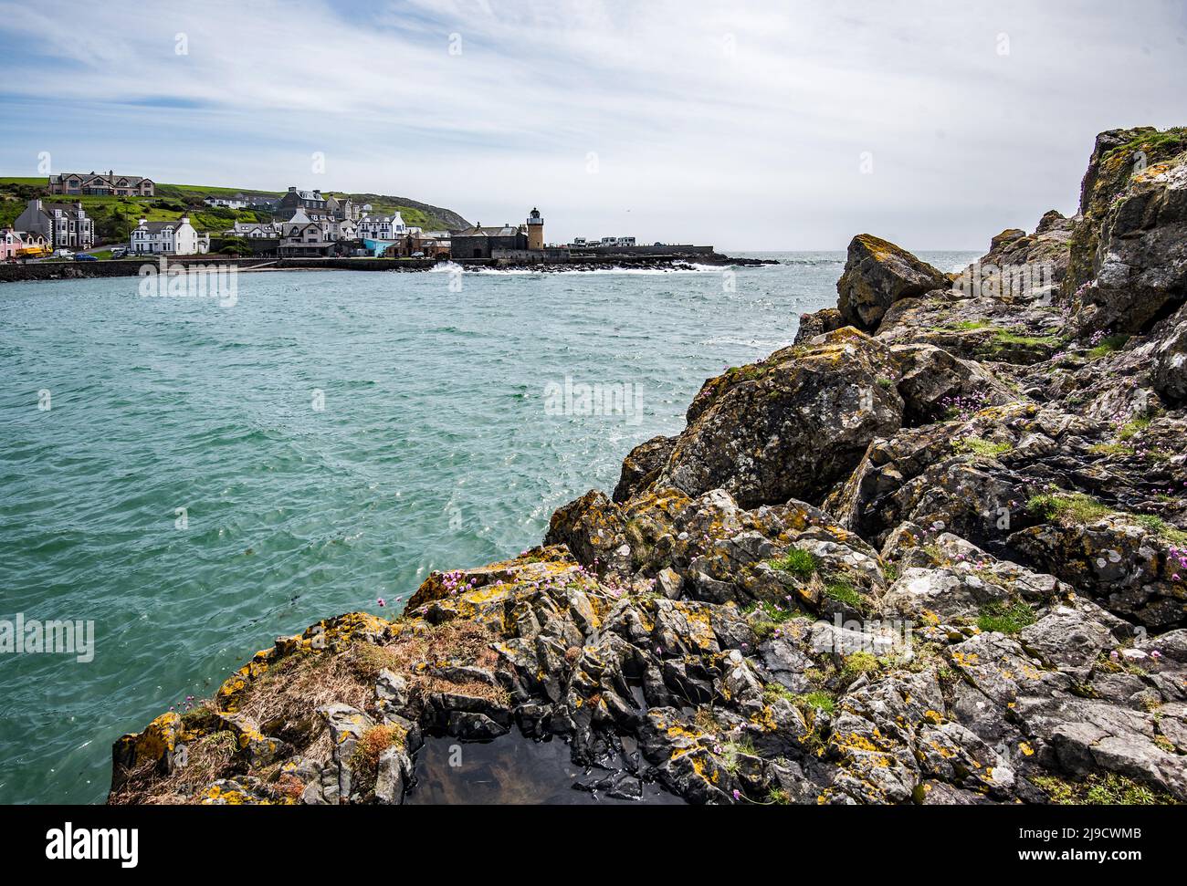 Pittoresque Portpatrick sur la côte ouest des Rhinns de Galloway Banque D'Images