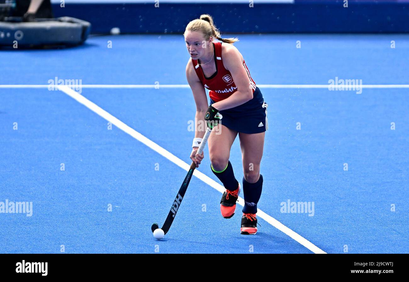 Stratford, Royaume-Uni. 22nd mai 2022. Angleterre V Chine Womens FIH Pro League. Centre de hockey Lee Valley. Stratford. Isabelle Petter (Angleterre) pendant le match de hockey de la Ligue professionnelle de football de l'Angleterre V Chine Womens FIH. Credit: Sport en images/Alamy Live News Banque D'Images