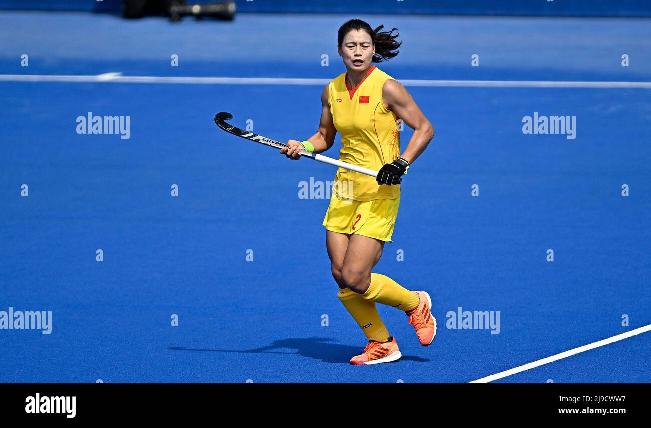 Stratford, Royaume-Uni. 22nd mai 2022. Angleterre V Chine Womens FIH Pro League. Centre de hockey Lee Valley. Stratford. Bingfeng Gu (Chine) pendant le match de hockey de la Ligue Pro de la FIH de l'Angleterre V de la Chine. Credit: Sport en images/Alamy Live News Banque D'Images