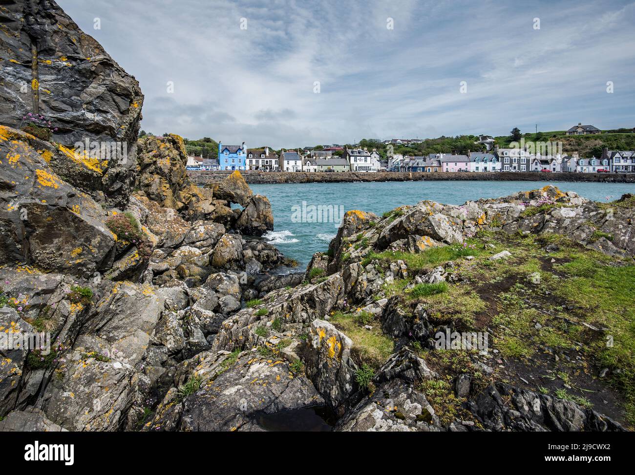 Pittoresque Portpatrick sur la côte ouest des Rhinns de Galloway Banque D'Images