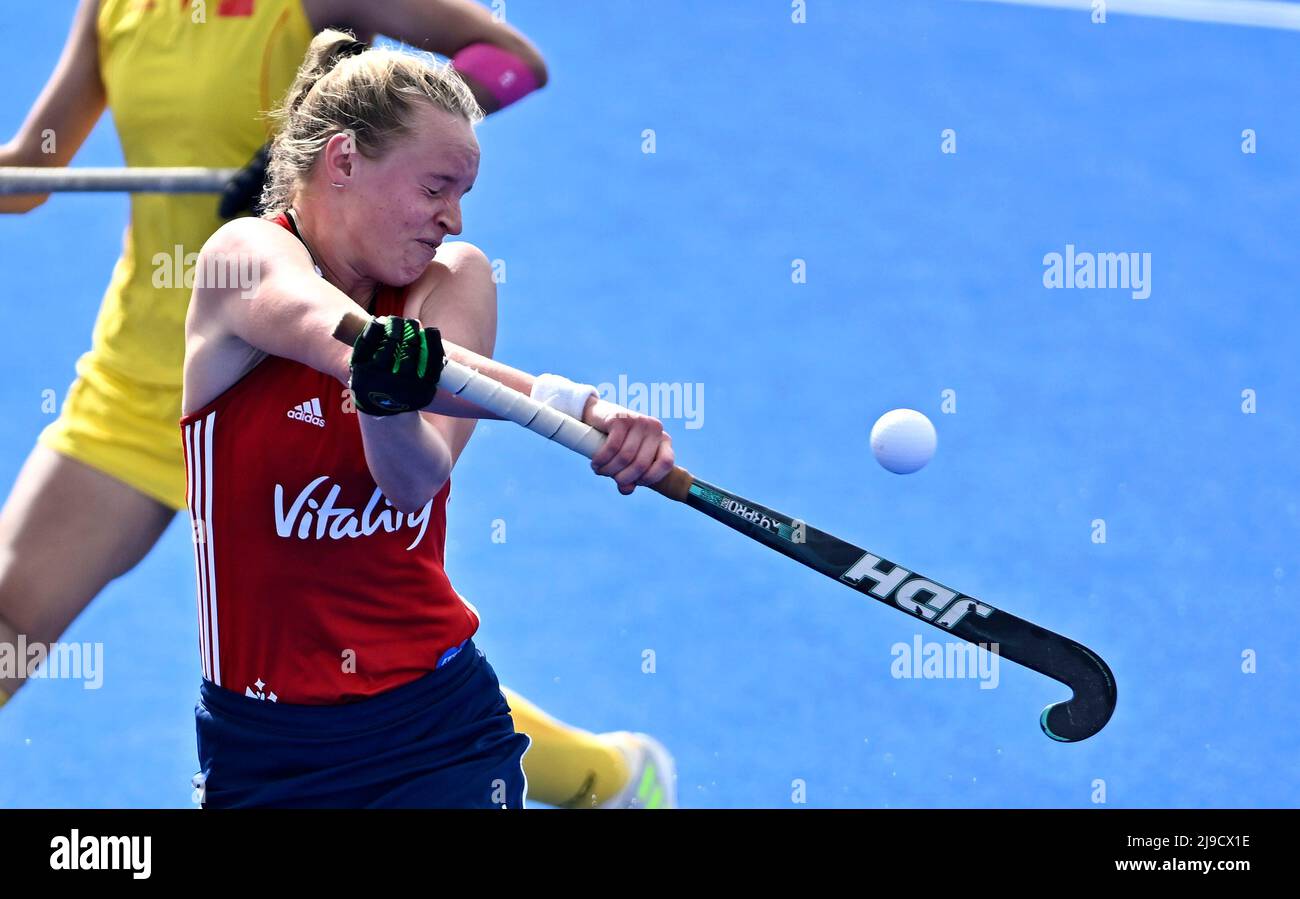 Stratford, Royaume-Uni. 22nd mai 2022. Angleterre V Chine Womens FIH Pro League. Centre de hockey Lee Valley. Stratford. Isabelle Petter (Angleterre) pendant le match de hockey de la Ligue professionnelle de football de l'Angleterre V Chine Womens FIH. Credit: Sport en images/Alamy Live News Banque D'Images