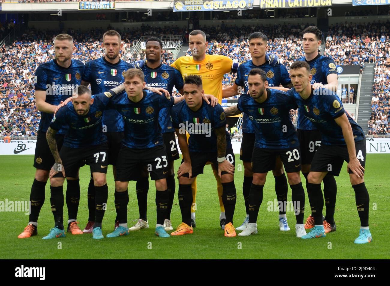 Foto Alberto Gandolfo/Lapresse 22 Maggio 2022 Milano (Italia) Sport Calcio Inter vs Sampdoria - Serie A 2021/2022 - Stadio San Siro Nella Foto: Formazione Inter photo Alberto Gandolfo/Lapresse 22 Mai 2022 Milan (Italy) Sport Soccer Inter vs Sampdoria - Serie A 2021/2022 - Stadio San Siro dans le pic: Inter équipe (photo : la presse / PRESSINPHOTO) Banque D'Images