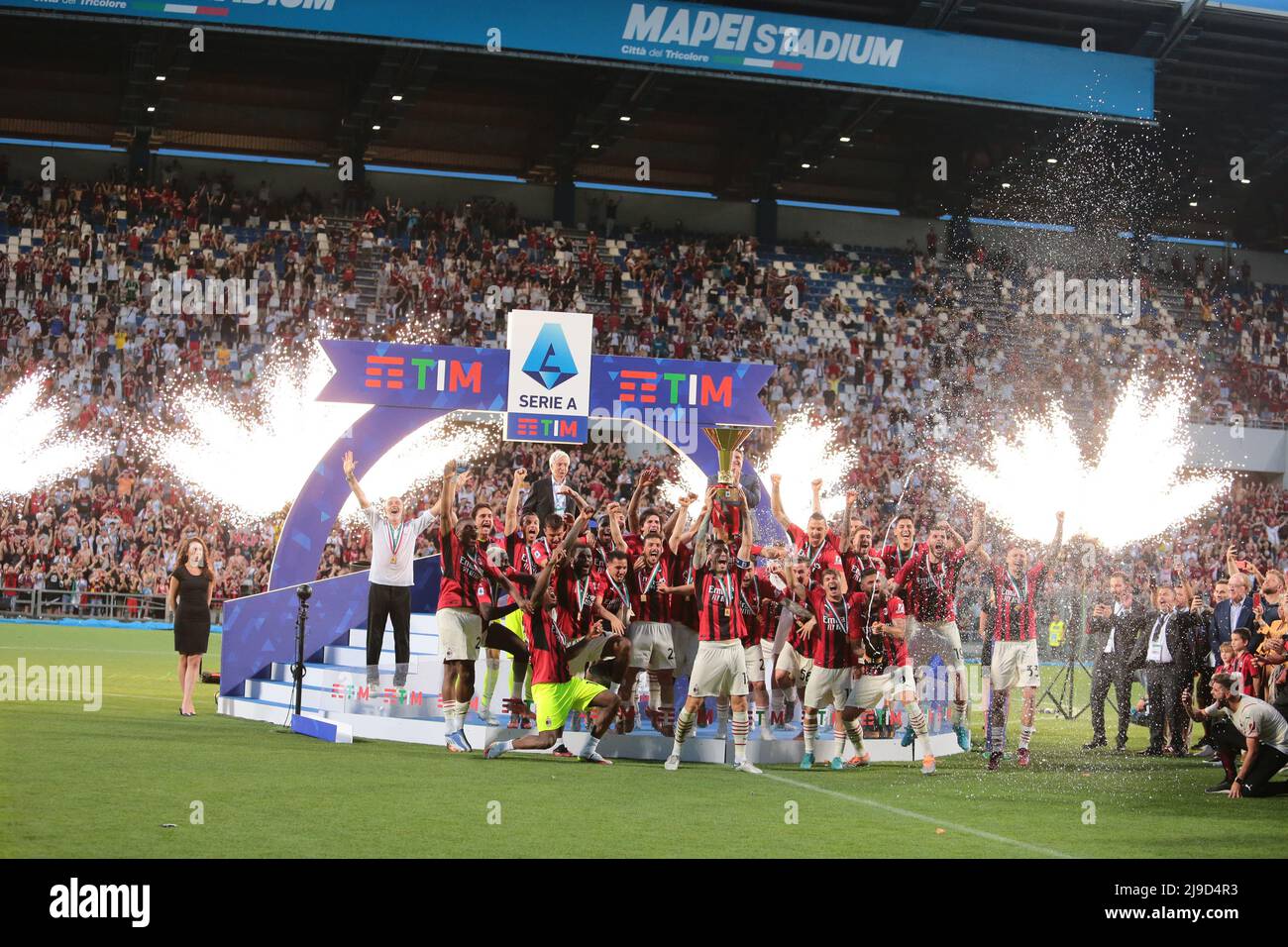 Pendant le championnat italien Serie Un match de football entre les États-Unis Sassuolo et l'AC Milan le 22 mai 2022 au Mapei Stadium-Città del Tricolor à Reggio Emilia, Italie - photo Nderim Kacili / DPPI Banque D'Images