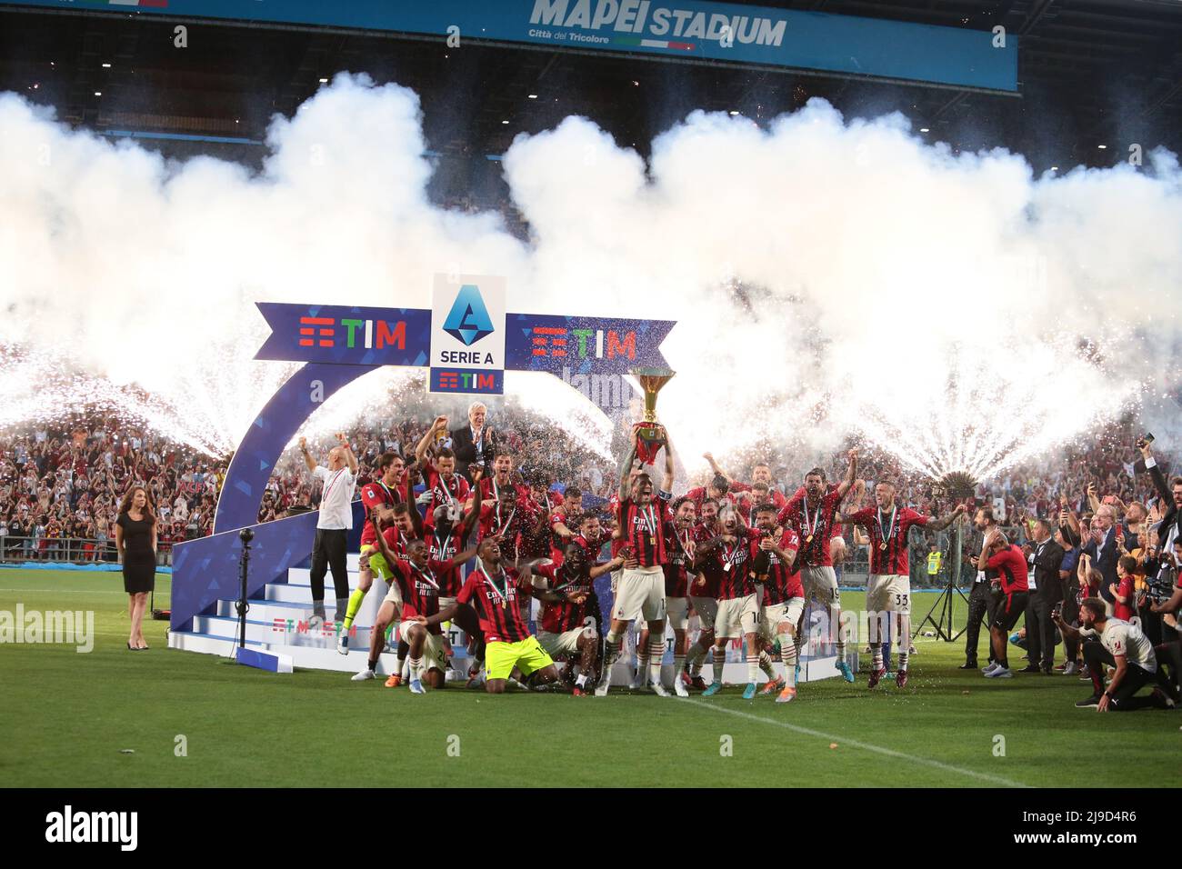 Pendant le championnat italien Serie Un match de football entre les États-Unis Sassuolo et l'AC Milan le 22 mai 2022 au Mapei Stadium-Città del Tricolor à Reggio Emilia, Italie - photo Nderim Kacili / DPPI Banque D'Images