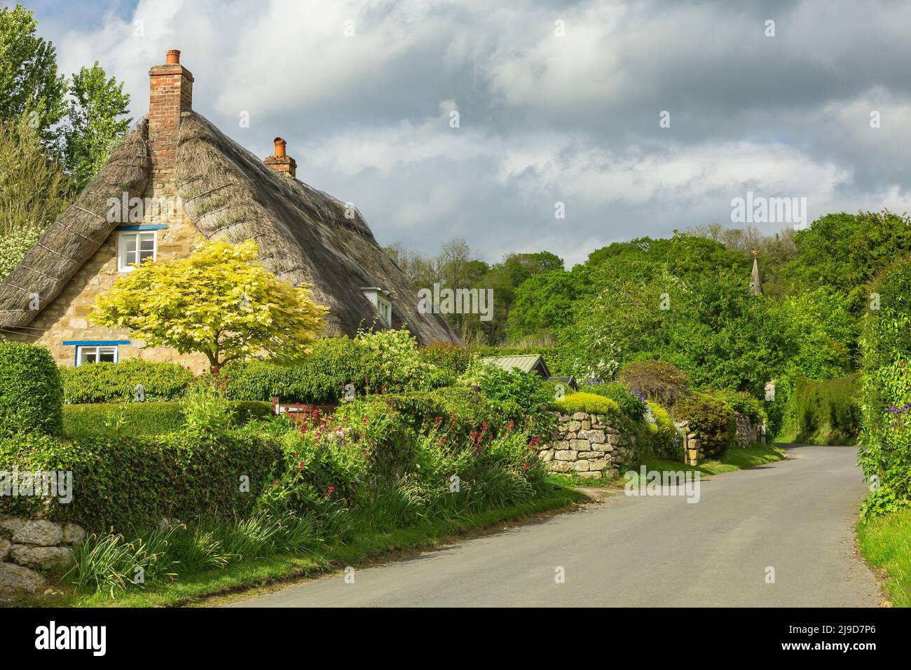 Rievaulx, North Yorkshire, Royaume-Uni. Mai 21 2022. Gîte de chaume dans le village tranquille et pittoresque de Rievaulx dans le North Yorkshire, entouré par la co Banque D'Images
