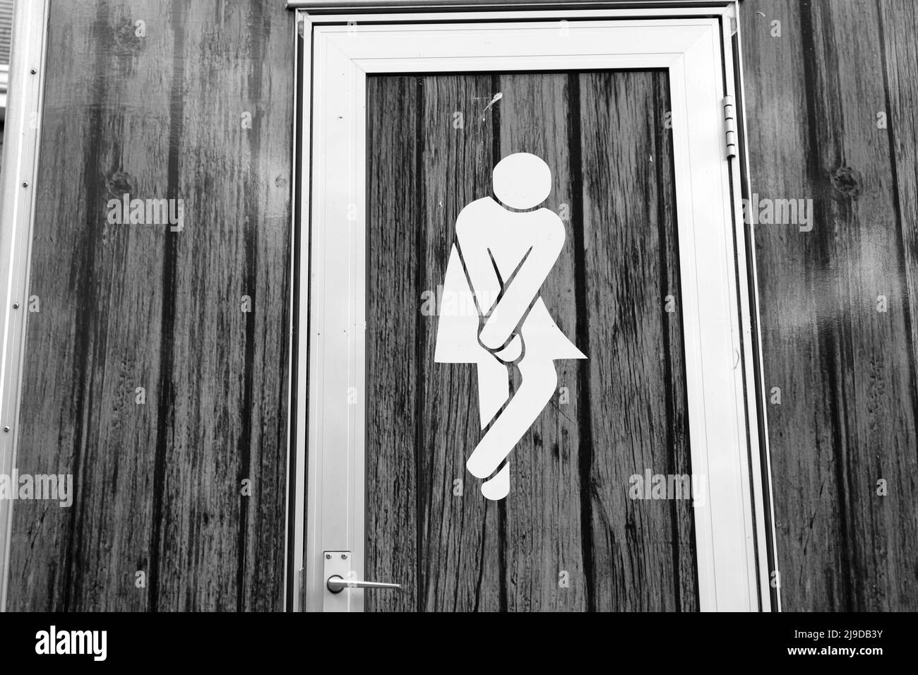 Panneau de toilettes pour femme de toilettes mobiles Londres Angleterre Royaume-Uni Banque D'Images