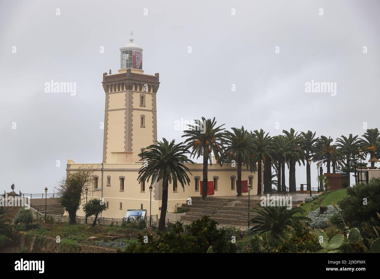 Phare de Cape Spartel à Tanger, au Maroc Banque D'Images