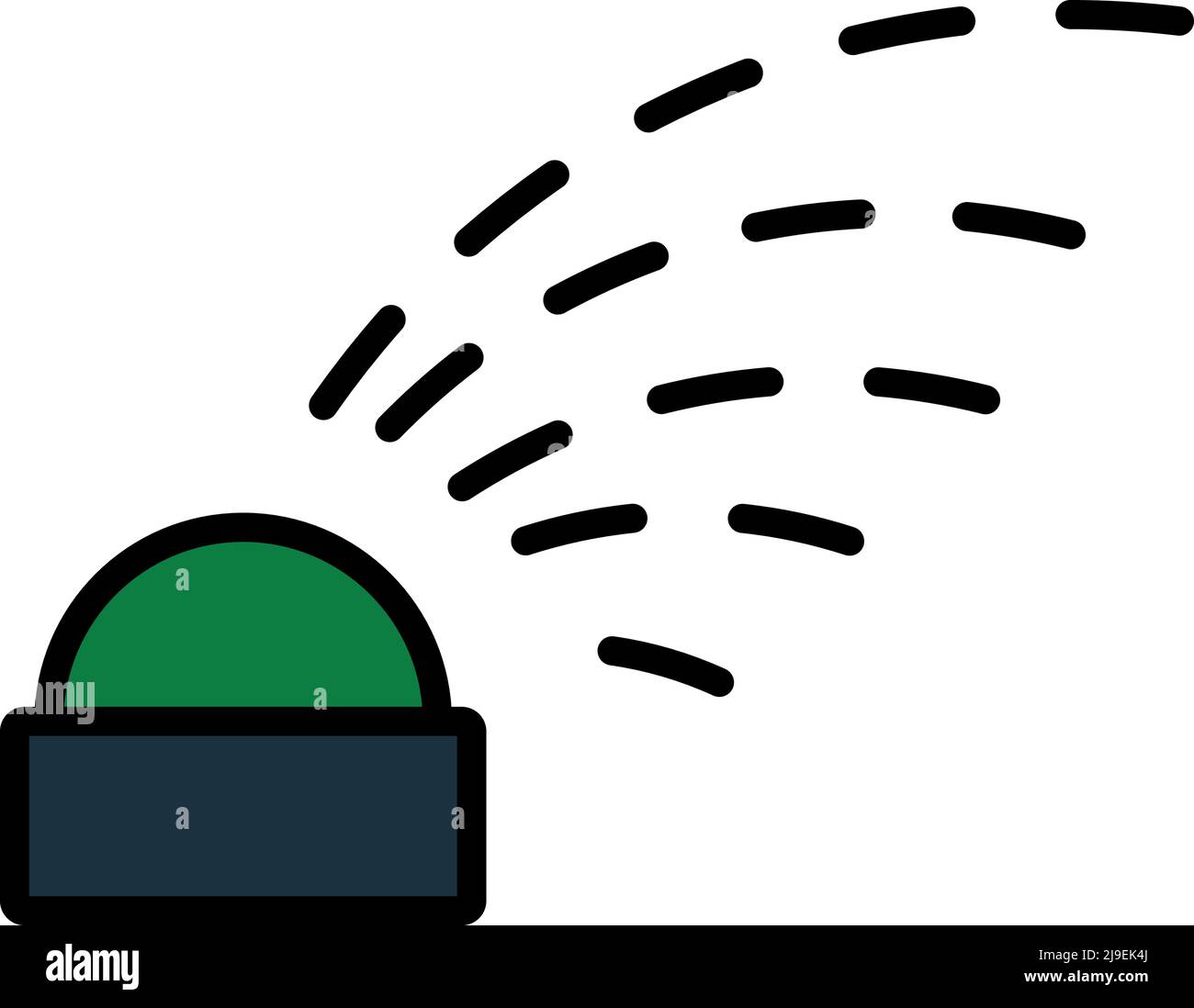 Icône d'arrosage automatique. Contour gras modifiable avec Color Fill Design. Illustration vectorielle. Illustration de Vecteur