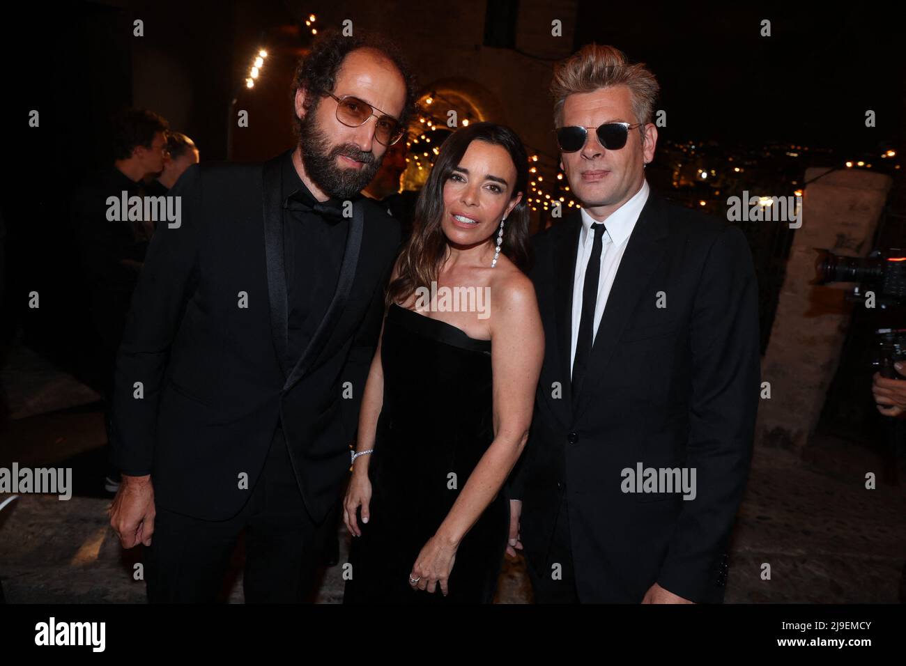 Cannes, France. 22nd mai 2022. Cannes, France. 22nd mai 2022. Thomas Bangalter et Elodie Bouchez, Benjamin Biolay participant au dîner de Kering Women in Motion dans le cadre du Festival de Cannes 75th, le 22 mai 2022 à Cannes, France. Photo de Jerome Domine/ABACAPRESS.COM crédit: Abaca Press/Alay Live News Banque D'Images