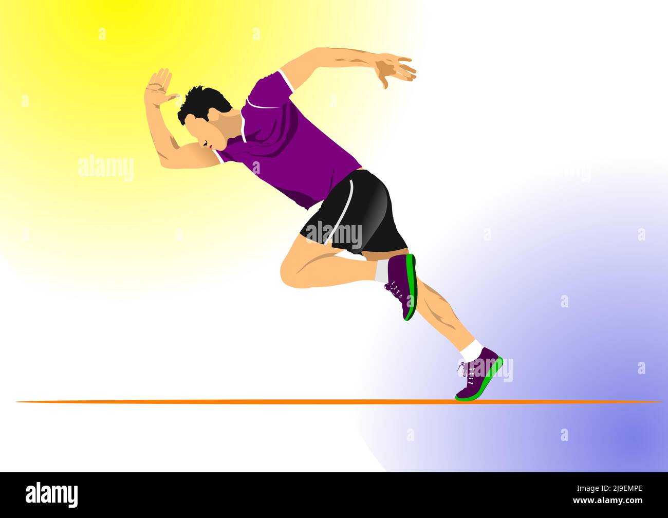 Les personnes qui s'exécutent.Illustration de Vector 3D Illustration de Vecteur