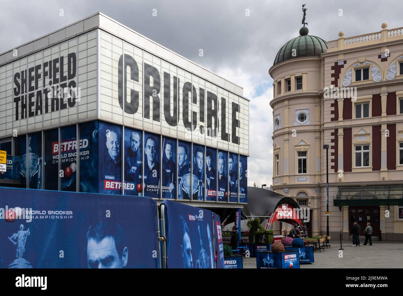 Théâtre Sheffield Crucible, World Snooker Banque D'Images