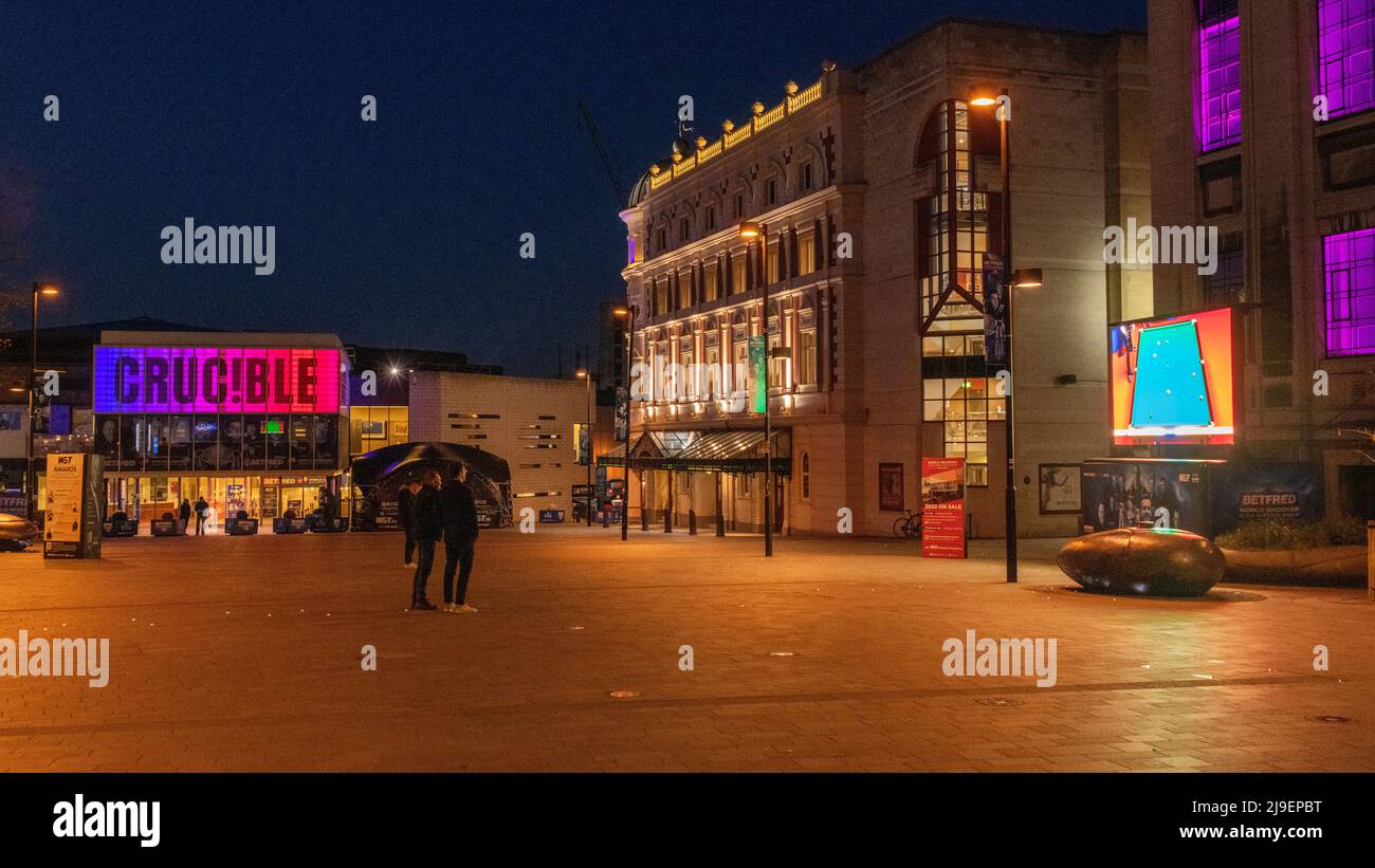 Théâtre Sheffield Crucible, World Snooker Banque D'Images