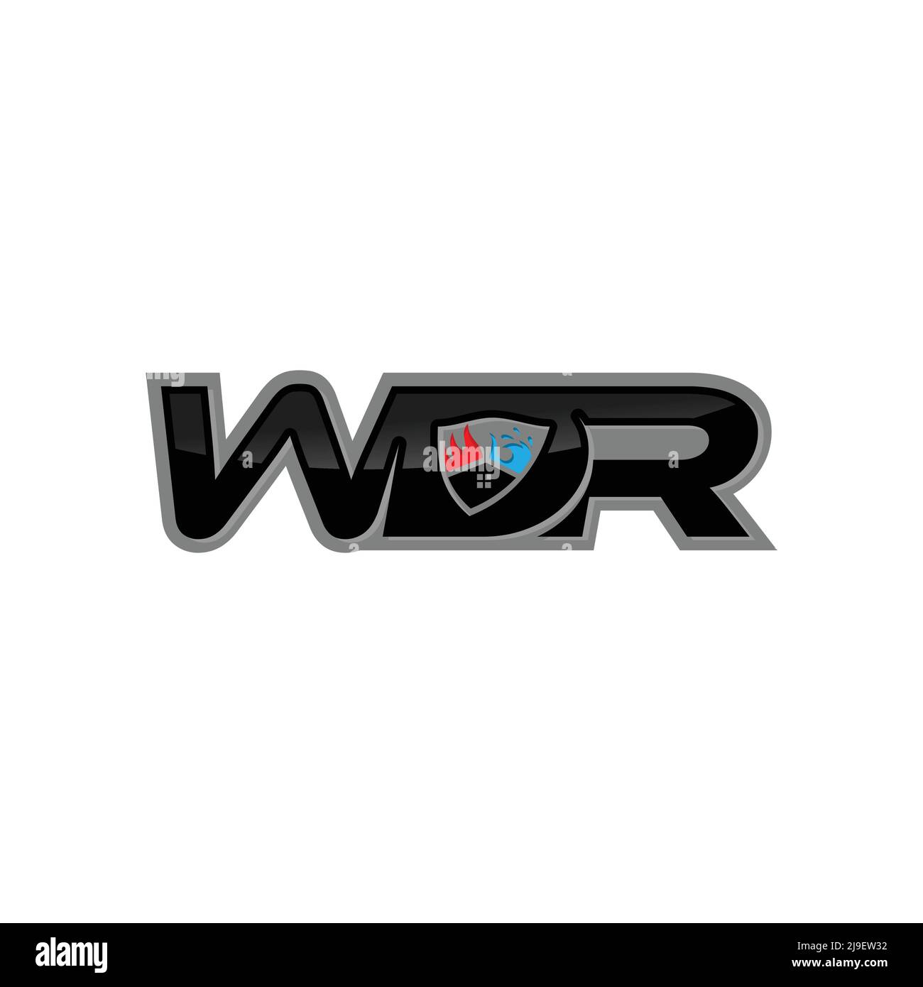 Lettre WDR pour votre meilleur symbole de logo d'entreprise. Illustration vectorielle EPS.8 EPS.10 Illustration de Vecteur