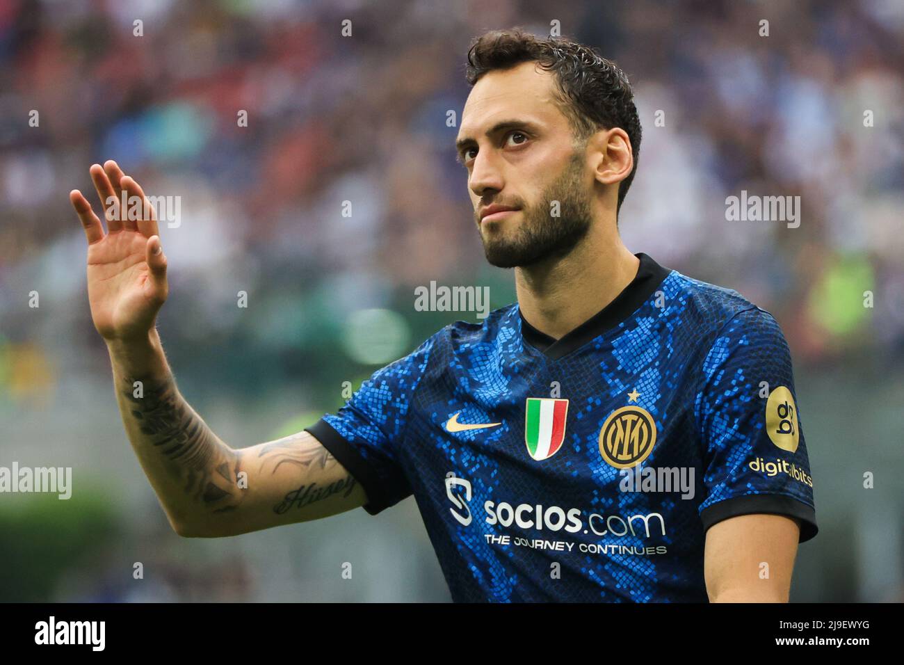 football italien série Un match entre FC Internazionale et UC Sampdoria le 22 mai 2022 au stade Giuseppe Meazza à San Siro à Milan, en Italie Banque D'Images