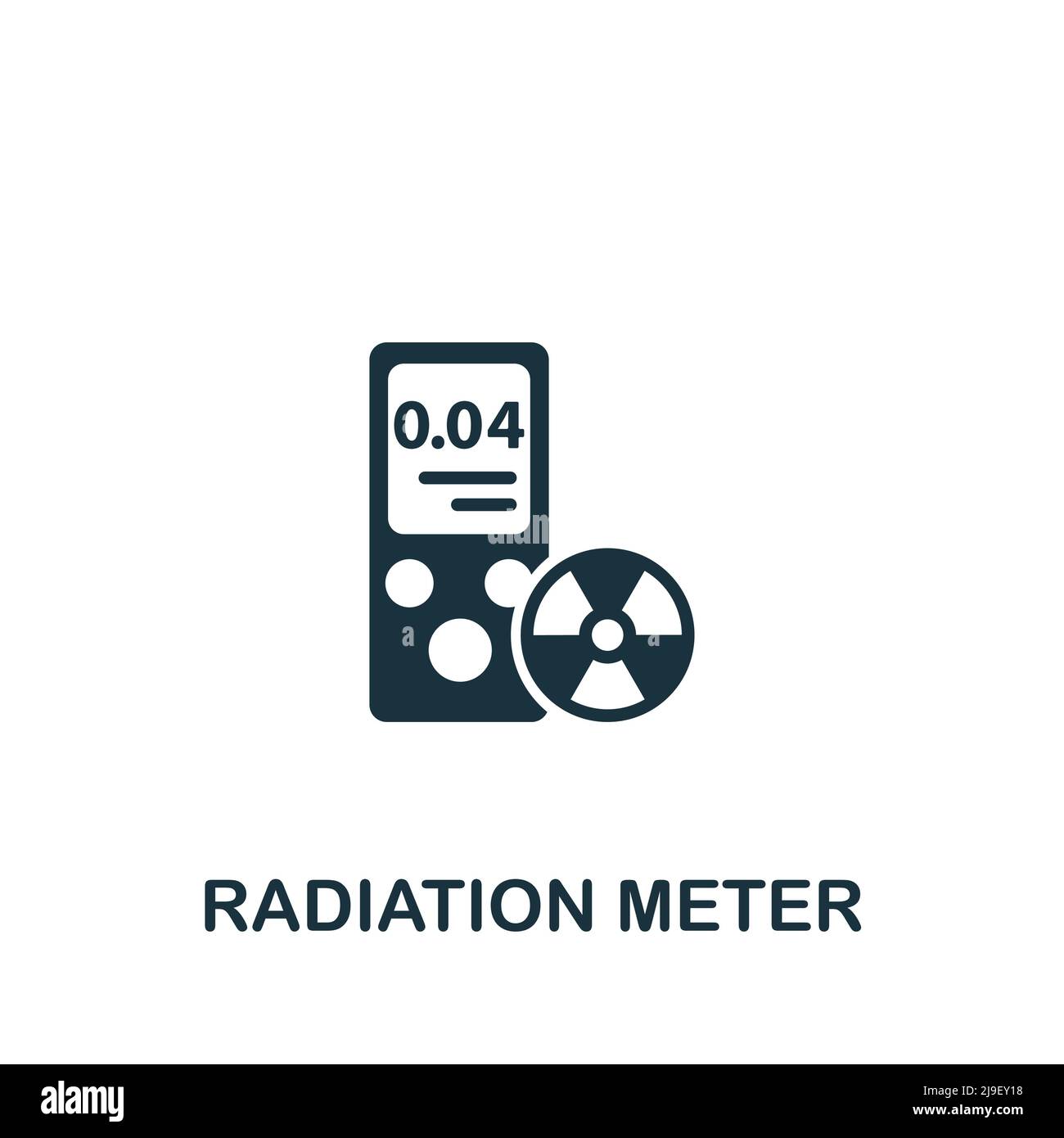 Icône du radiamètre. Icône de mesure simple monochrome pour les modèles, la conception Web et les infographies Illustration de Vecteur