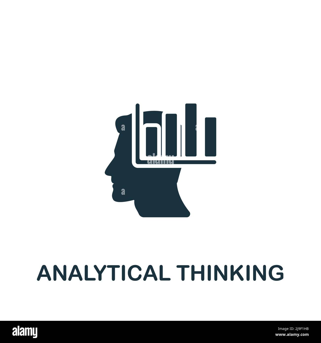 Icône de la pensée analytique. Icône de personnalité simple monochrome pour modèles, conception Web et infographies Illustration de Vecteur