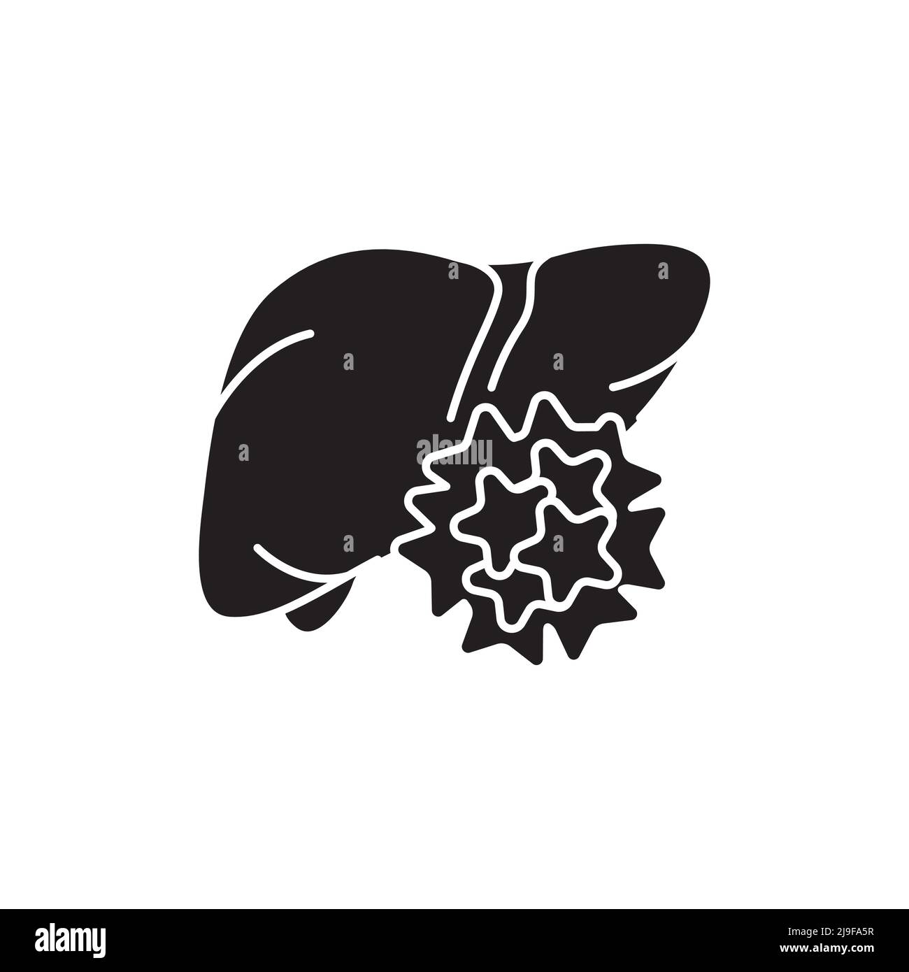 Icône de la ligne de couleur de l'hépatite B. Maladies humaines. Pictogramme pour page Web, application mobile, Promo. Illustration de Vecteur