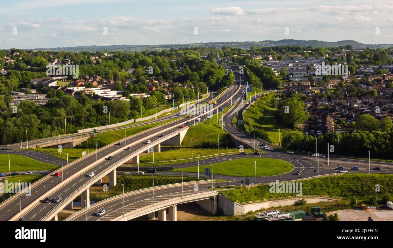Pont de passerelle , Runcorn , Widnes 2022 Banque D'Images