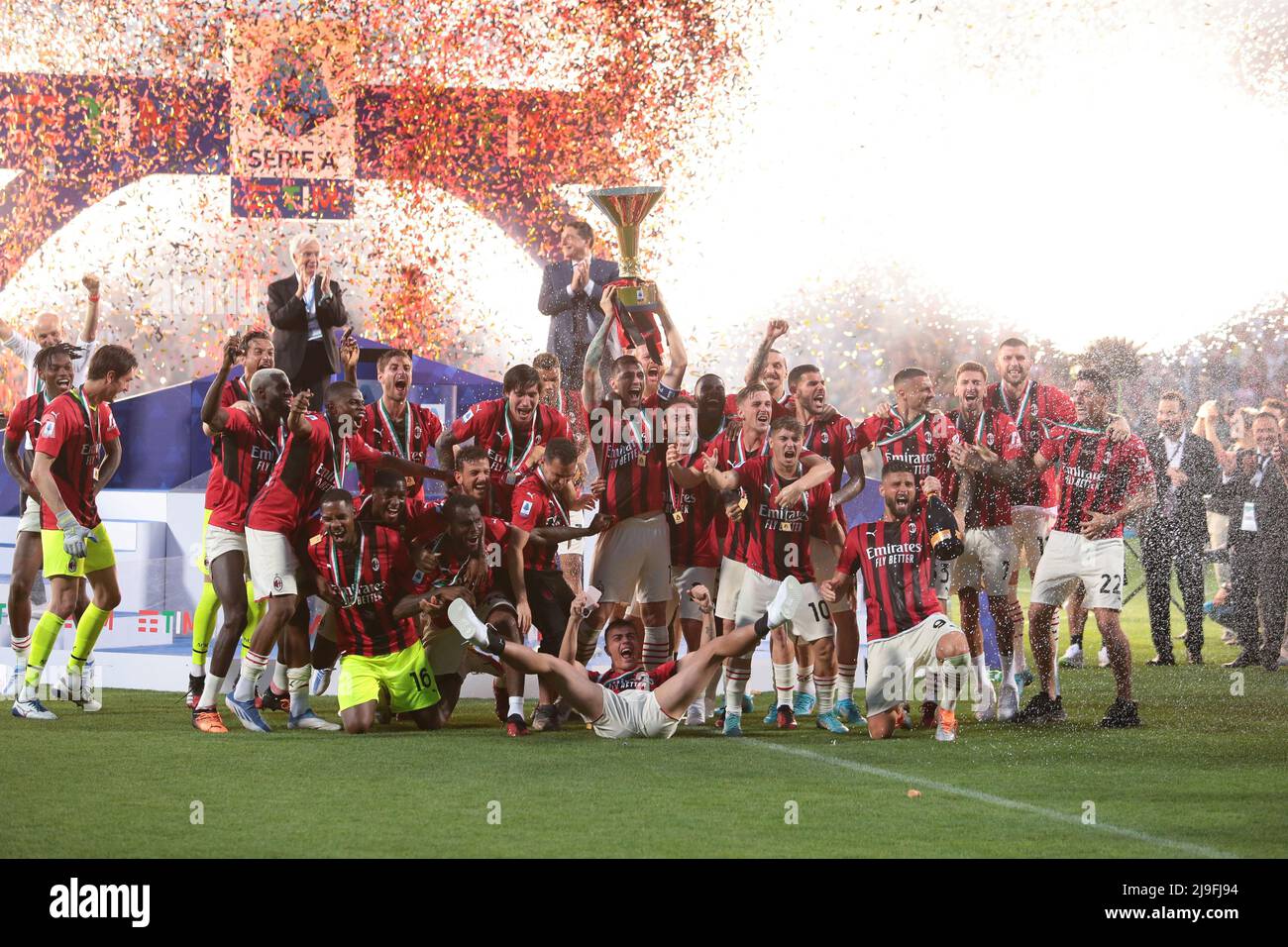 Lors du championnat italien Serie Un match de football entre les États-Unis Sassuolo et l'AC Milan le 22 mai 2022 au Mapei Stadium-Citta del Tricolor à Reggio Emilia, Italie - photo: Nderim Kameli/DPPI/LiveMedia Banque D'Images