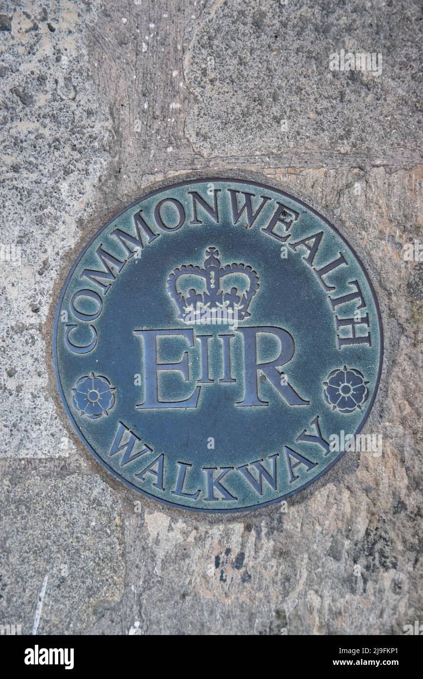 Marqueur de passerelle du Commonwealth à la Valette, Malte. Banque D'Images