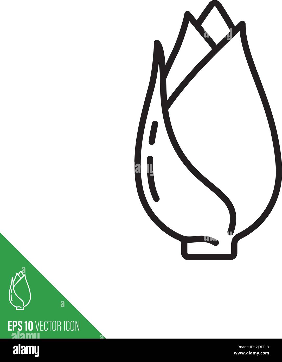 Belga Endive ou chicorée feuille de légume icône, illustration vectorielle style vecteur. Illustration de Vecteur