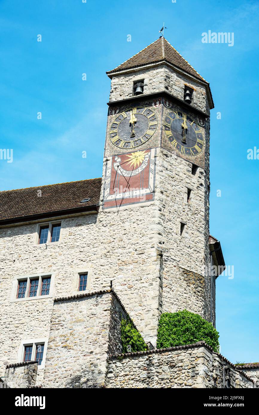 Tour du château de Rapperswil, canton de Saint-Gall, Suisse Banque D'Images