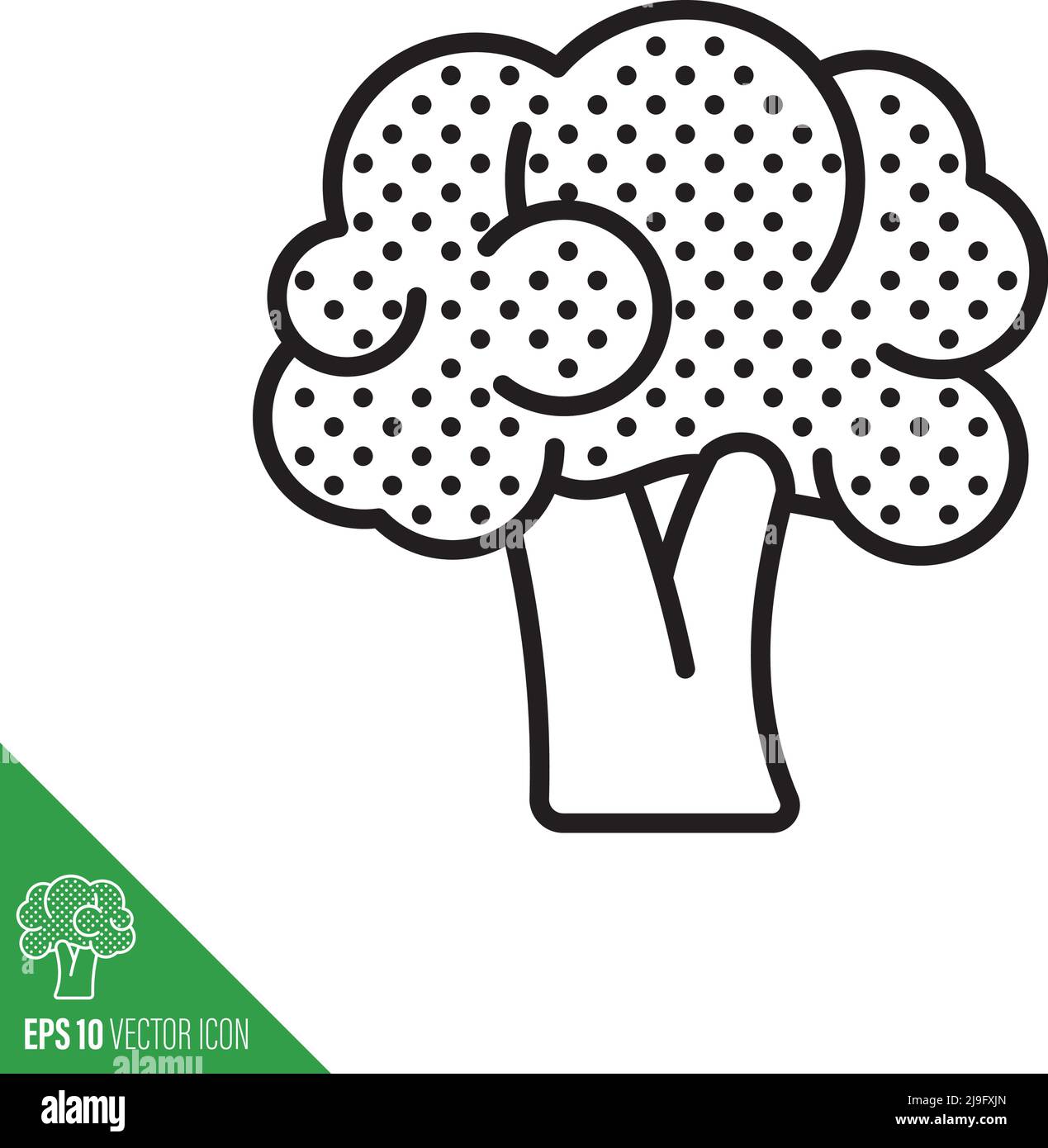Icône de légume de chou brocoli, illustration vectorielle de style vectoriel Illustration de Vecteur