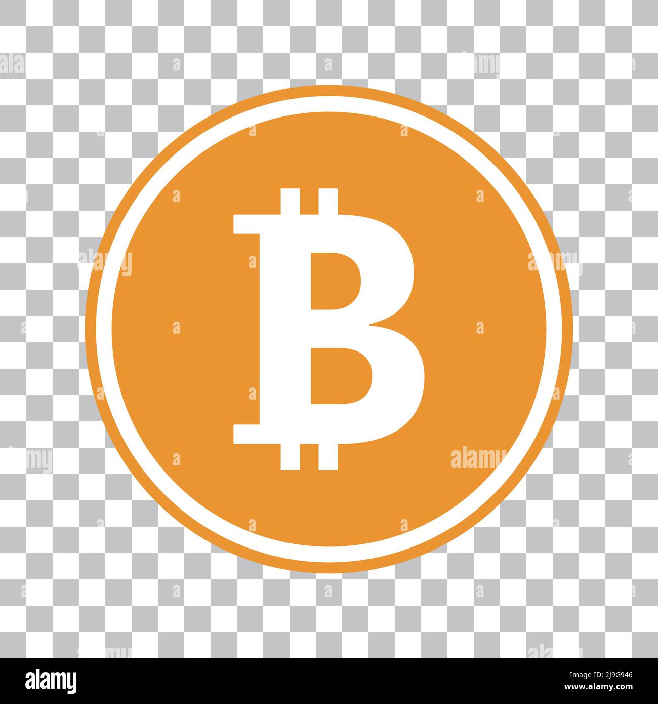 Une simple icône de bitcoin. Illustration vectorielle avec arrière-plan transparent. Vecteur modifiable. Illustration de Vecteur