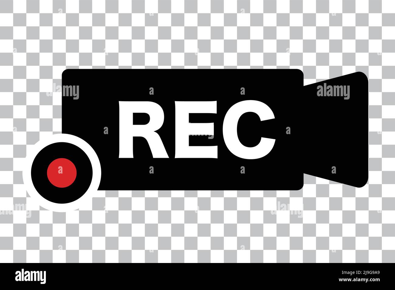Icône de caméra vidéo concernant l'enregistrement. Vecteur modifiable. Illustration de Vecteur