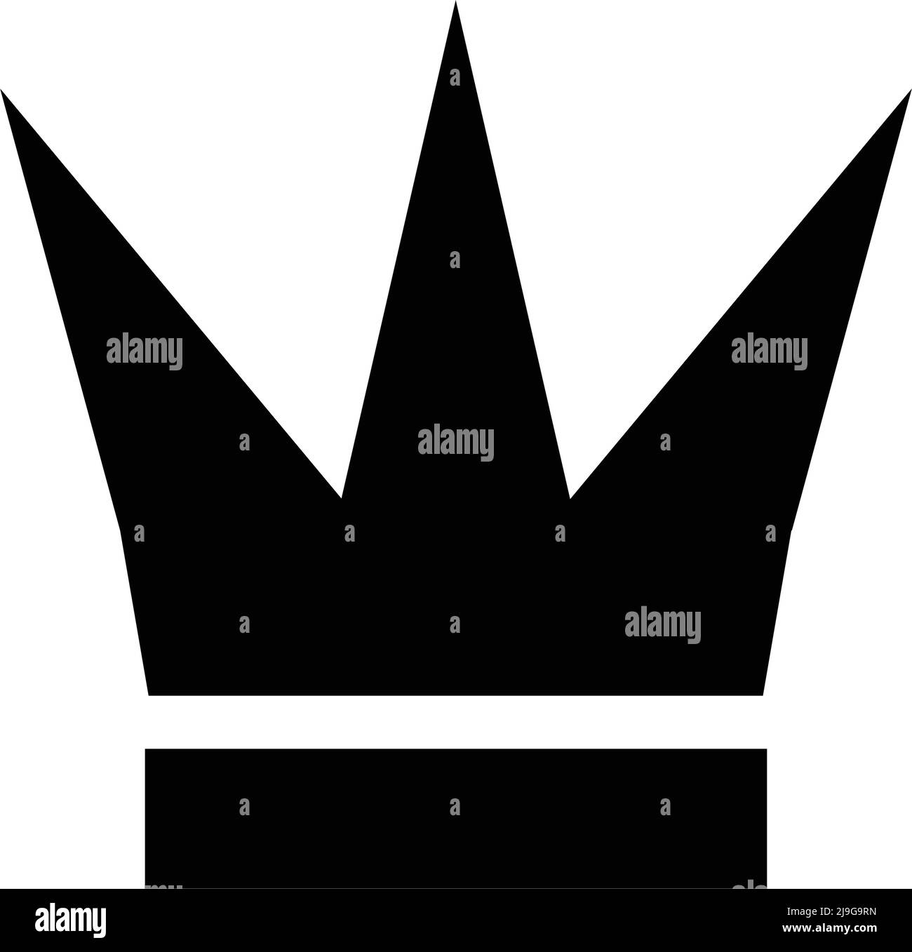 Icône de silhouette de couronne noire. Vecteur modifiable. Illustration de Vecteur