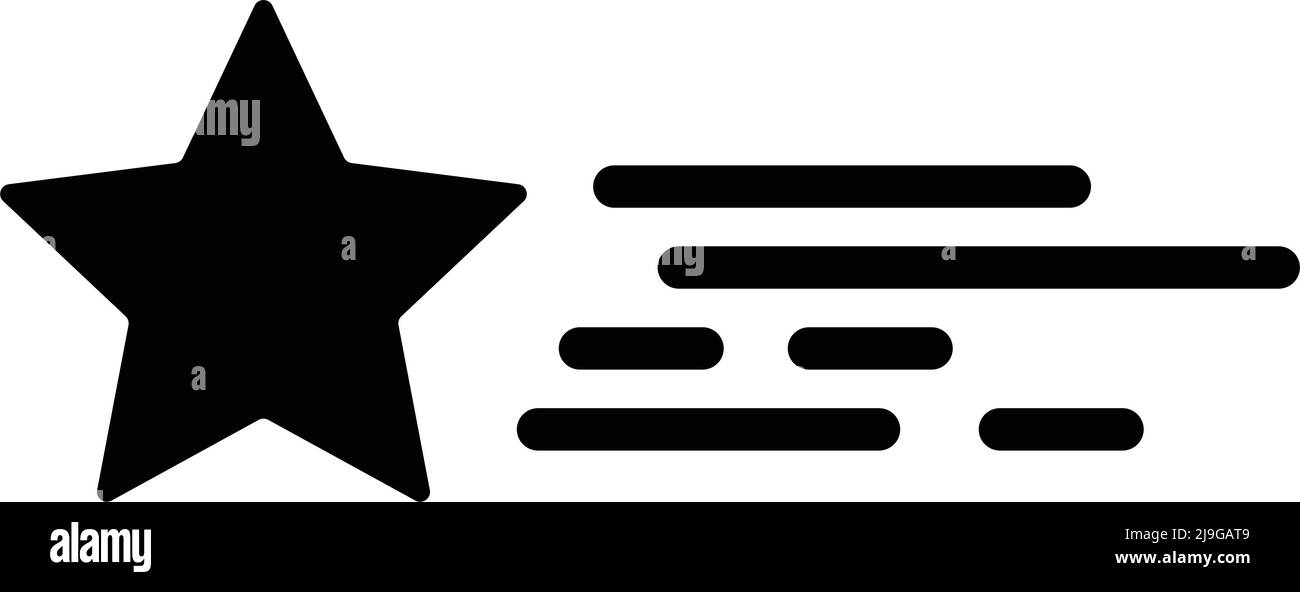 Icône de silhouette d'étoile de tir noire. Vecteur modifiable. Illustration de Vecteur