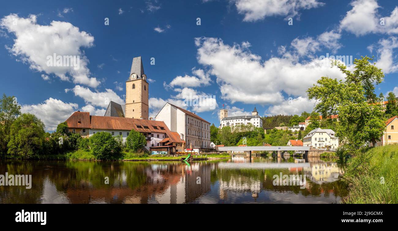 Château de Rozmberk - Château de Rosenberg - en Bohême du Sud, Rozmberk nad Vltavou, République Tchèque Banque D'Images